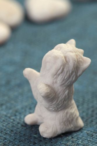 Dog figurine handmade home decor art and craft supplies polymer clay craft gifts - MADEheart.com