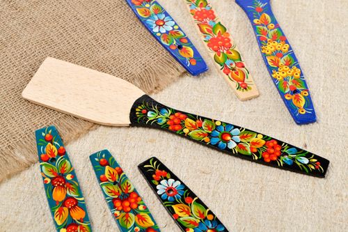 Handmade kitchen utensils wooden spatula decorative spatula cooking tools - MADEheart.com