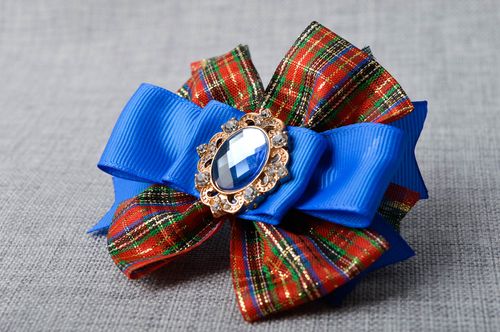 Handmade rep ribbon scrunchy bow scrunchy festive scrunchy hair accessories - MADEheart.com