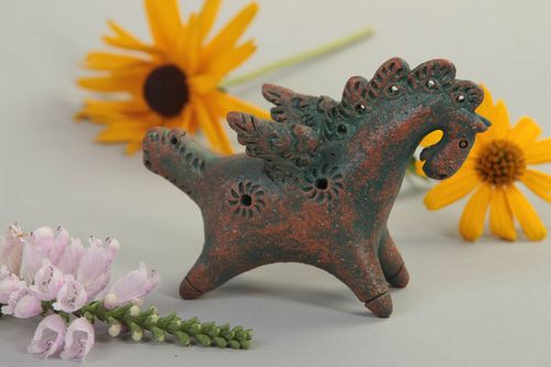 Unusual handmade ceramic ocarina clay penny whistle best gifts for kids - MADEheart.com