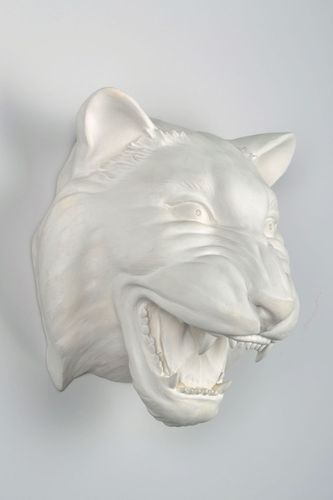Гипсовый настенный декор Голова тигра - MADEheart.com