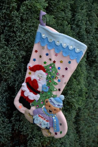 Botinha decorativa de Natal para presentes brinquedos de Natal artesanais - MADEheart.com