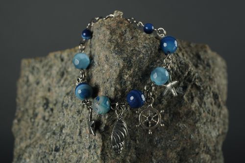 Bracelet design de pierres naturelles Brise de mer  - MADEheart.com