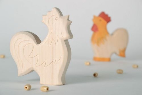 Figurine made from maple wood Cock - MADEheart.com