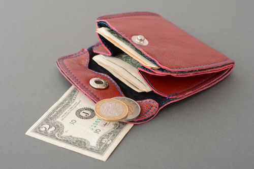 Кожаный кошелек для монет - MADEheart.com