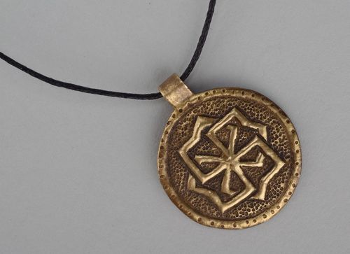 Pendant made of brass with gilding Molvinets - MADEheart.com