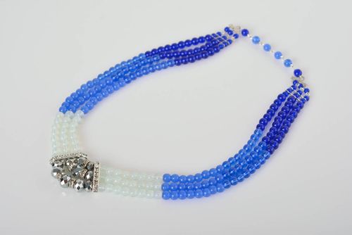 Beautiful handmade beaded necklace artisan jewelry woven bead necklace - MADEheart.com