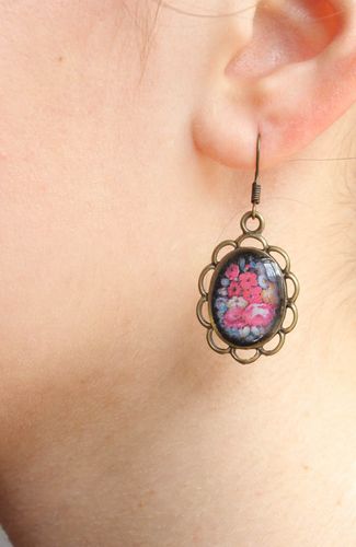 Epoxy earrings Flower Meadow - MADEheart.com