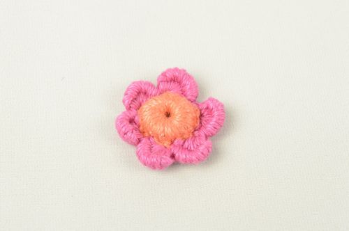 Handmade stylish blank for jewelry crocheted cute flower jewelry fittings - MADEheart.com
