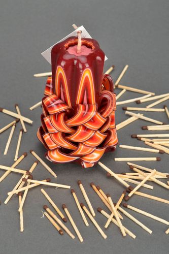 Geschnitzte Kerze handmade - MADEheart.com