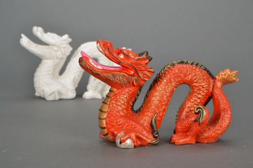 Homemade plaster statuette Dragon - MADEheart.com