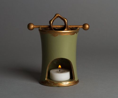 Lampada aromatica decoupage fatta a mano Lampada decorativa in ceramica  - MADEheart.com