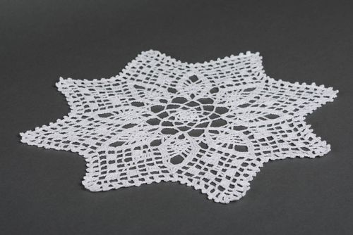Handmade decorative interior crochet lace napkin for table decor - MADEheart.com