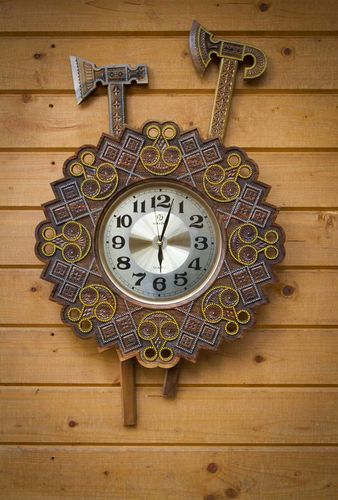 Wooden carved clock - MADEheart.com