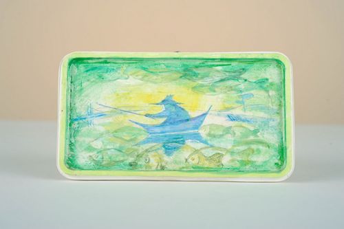 Tableau miniature en plâtre Rêve de pêcheur - MADEheart.com