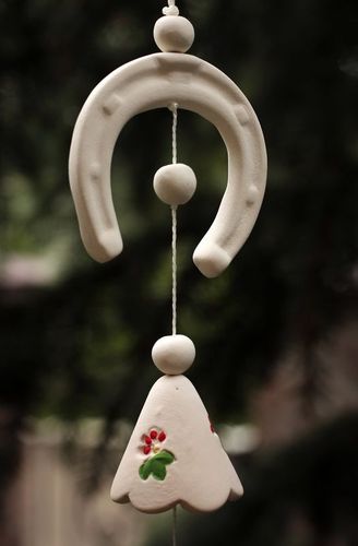 Ceramic hanging bell Horseshoe - MADEheart.com
