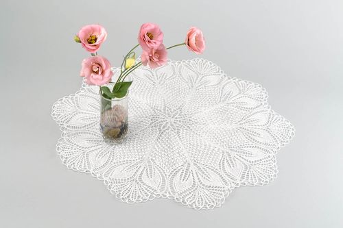 Handmade knitted table napkin crocheted napkin home decor interior tablecloth - MADEheart.com