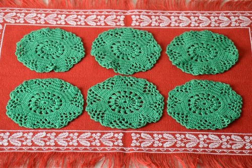 Handmade napkin crocheted openwork napkins table napkin home decor ideas - MADEheart.com