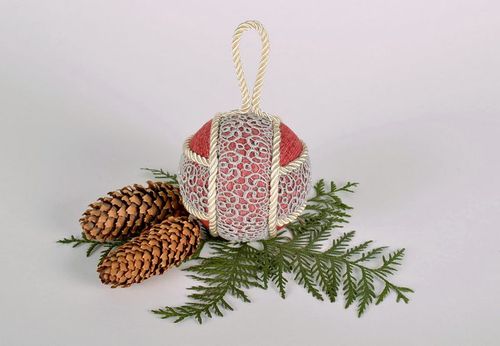 New Years decoration Christmas tree decoration lace ball  - MADEheart.com