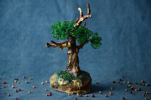Homemade decorative beaded bonsai tree - MADEheart.com