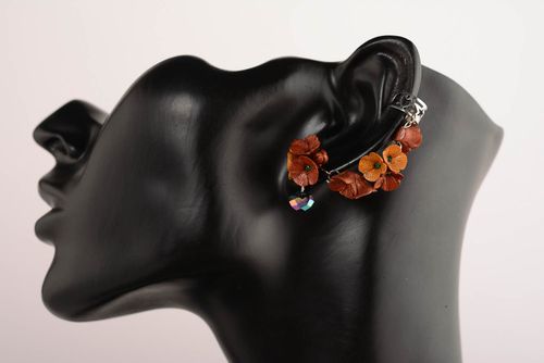 Brincos-cuff Inspiração feitos à mão de aço médico acessórios femininos - MADEheart.com