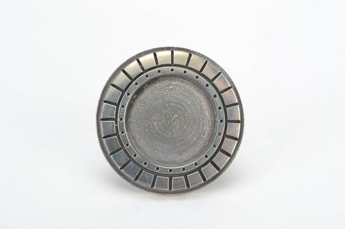 Заготовка для бижутерии круглая в виде кольца металлическая ручной работы - MADEheart.com