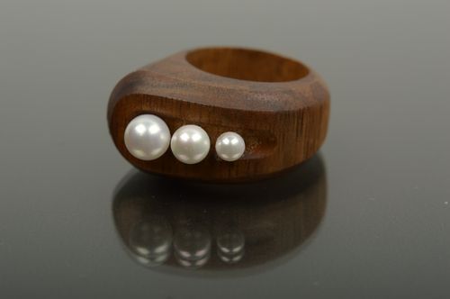 Handmade ring designer jewelry unusual ring wooden accessory gift ideas - MADEheart.com