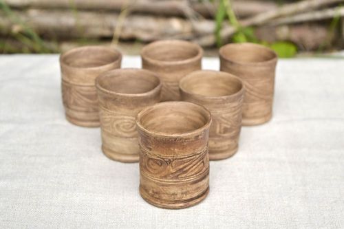 Juego de chupitos hecho a mano vasos de chupito de cerámica regalo original - MADEheart.com
