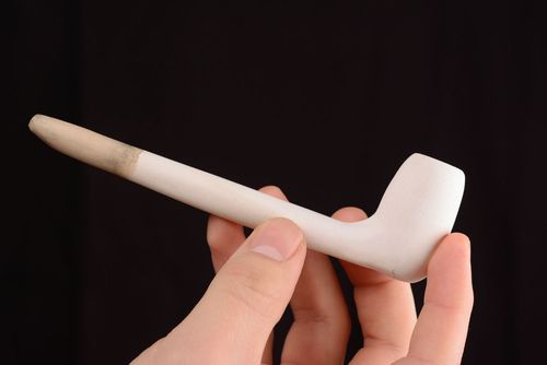 Pipa de fumar de arcilla blanca - MADEheart.com