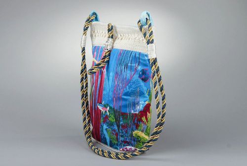 Bolsa con estampado marino hecha a mano - MADEheart.com