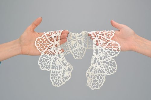 Cuello al crochet hecho a mano accesorio para ropa complemento de mujer  - MADEheart.com