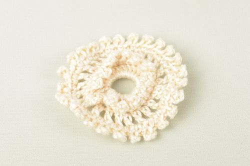 Unusual handmade crochet flower for brooch making jewelry findings crochet ideas - MADEheart.com