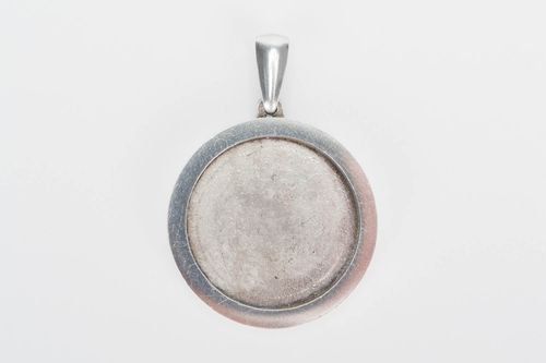 Fornitura para bisutería artesanal para crear colgante de metal redonda - MADEheart.com