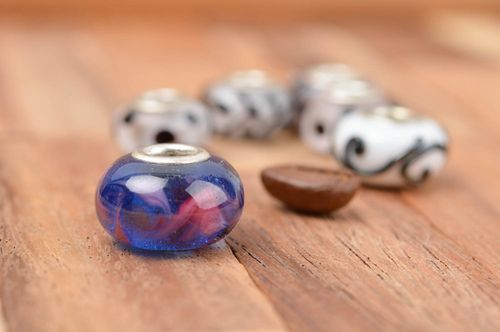 Handmade jewelry findings glass bead lampwork beads jewelry bead jewelry pendant - MADEheart.com
