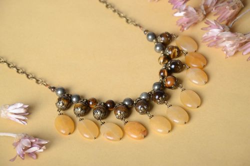 Handmade brown designer necklace elegant elite jewelry necklace for present - MADEheart.com