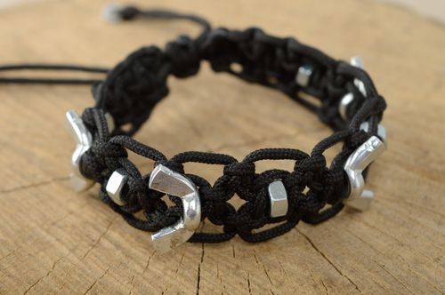 Friendship bracelet with metal elements - MADEheart.com