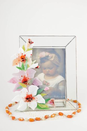 Beautiful handmade photo frame glass fusing ideas home decoration small gifts - MADEheart.com