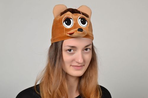 Cappello di orsetto di carnevale fatto a mano accessorio divertente da bambini - MADEheart.com