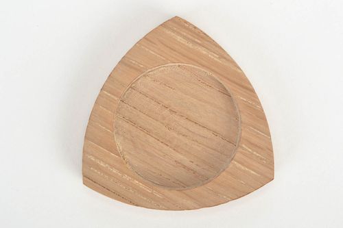 Handmade Schmuck Brosche Rohling aus Holz originell Eichenholz - MADEheart.com