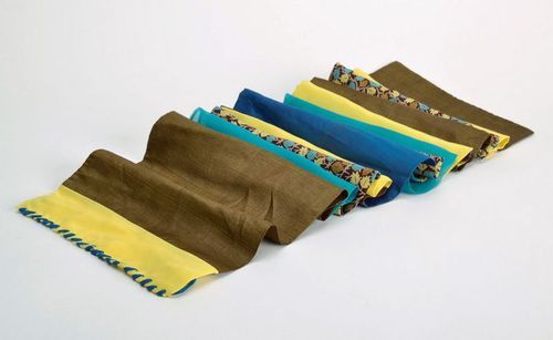 Cachecol de seda em técnica patchwork - MADEheart.com