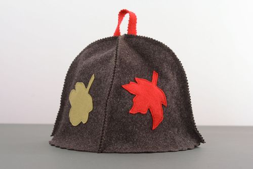 Cappello per sauna fatto a mano accessorio per sauna prodotto di feltro - MADEheart.com