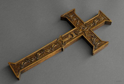Byzantinisches Wandkruzifix aus Holz - MADEheart.com