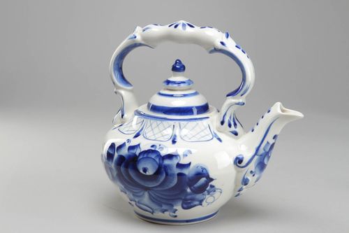 Gzhel porcelain teapot  - MADEheart.com