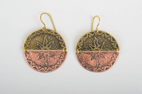 Handmade designer earrings stylish earrings metal jewelry brass jewelry - MADEheart.com
