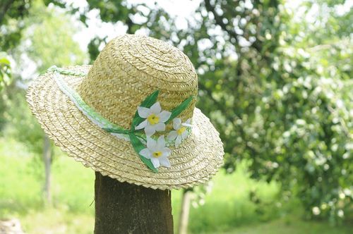 Womens summer hat Narcissus - MADEheart.com
