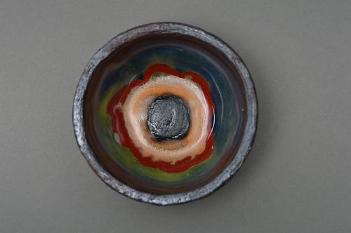 Beautiful round handmade designer porcelain bowl covered with glaze Hearth - MADEheart.com