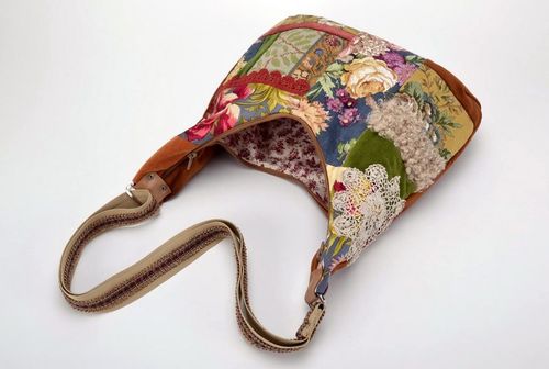 Faric patchwork bag  - MADEheart.com