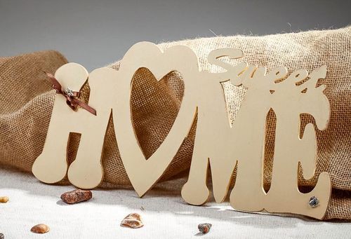 Chipboard inscription Sweet HOME  pour créacollage - MADEheart.com