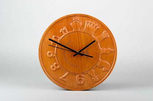 Необычные часы деревянные настенные часы handmade часы для дома круглые - MADEheart.com