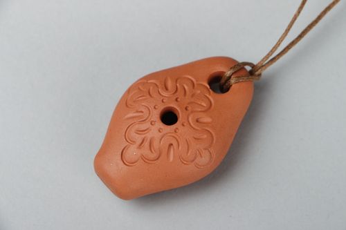 Clay pendant whistle - MADEheart.com